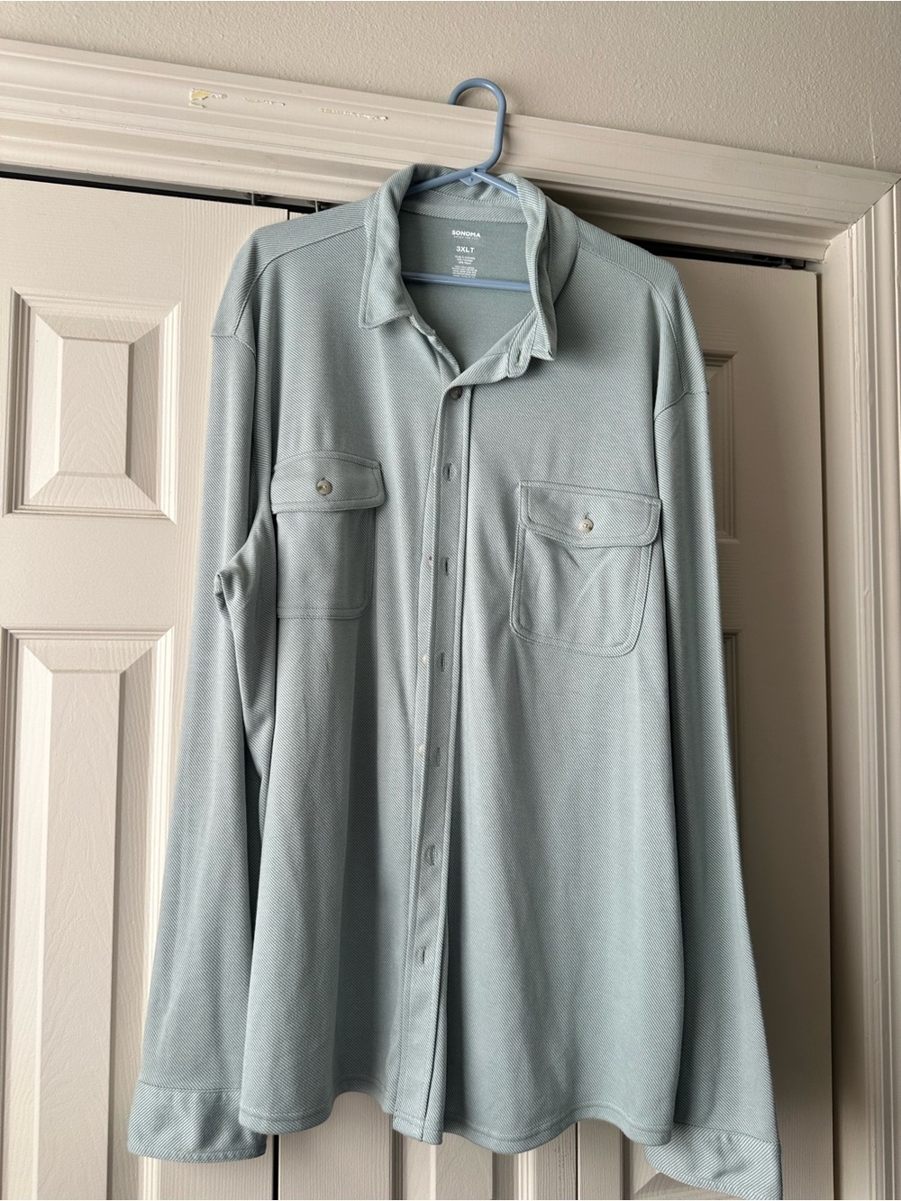 Sonoma Light Sage Green Long Sleeve Dress Shirt